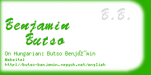 benjamin butso business card